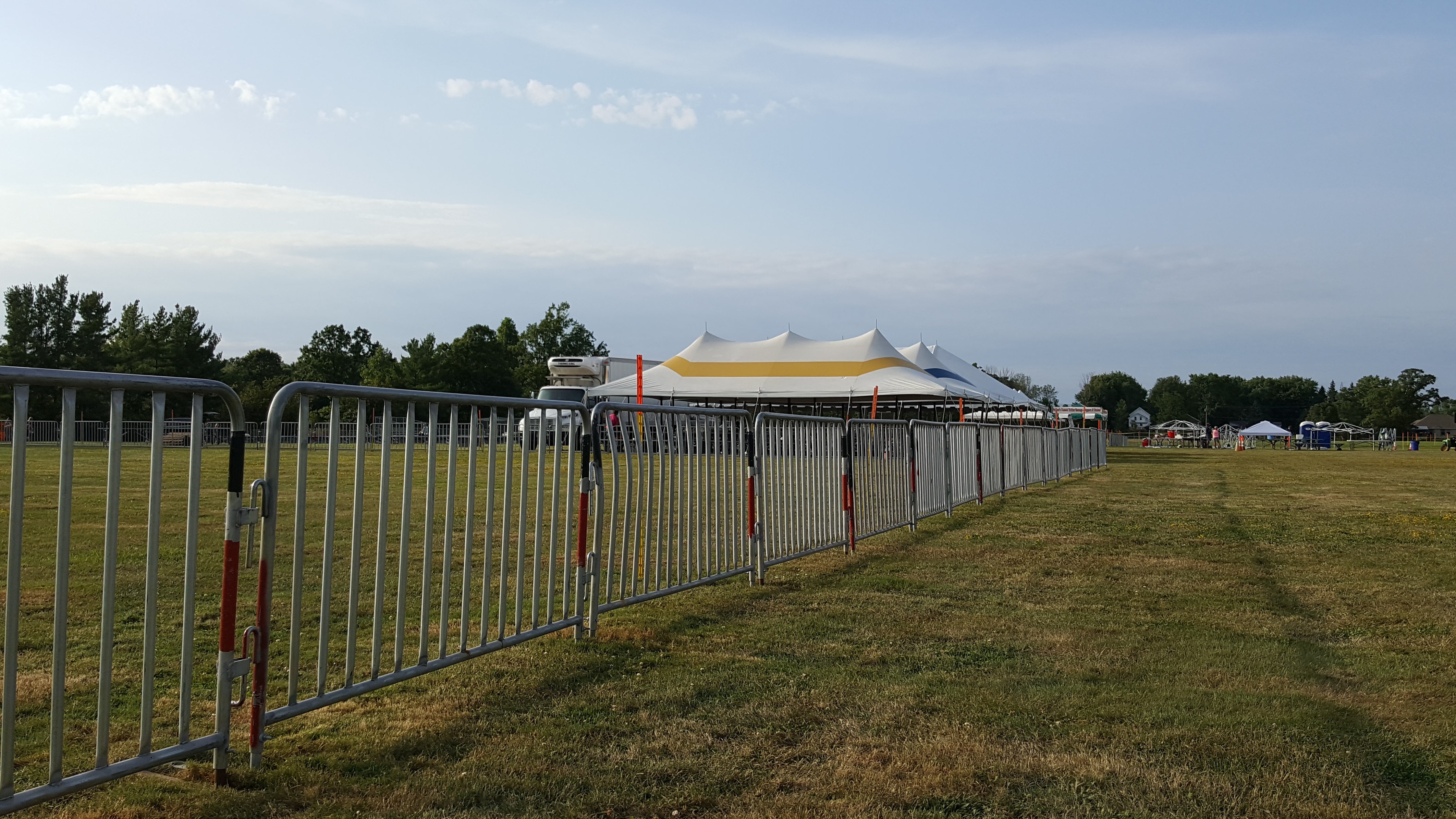 crowd control barrier at concert